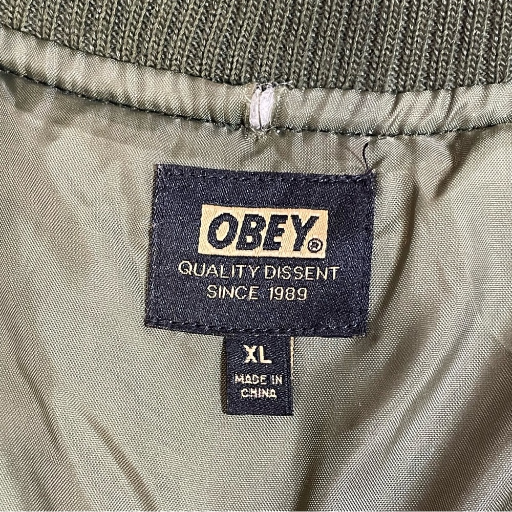 Obey Sherpa Bomber Jacket, Fleece Full Zip - Mens XL - Picture 3 of 14